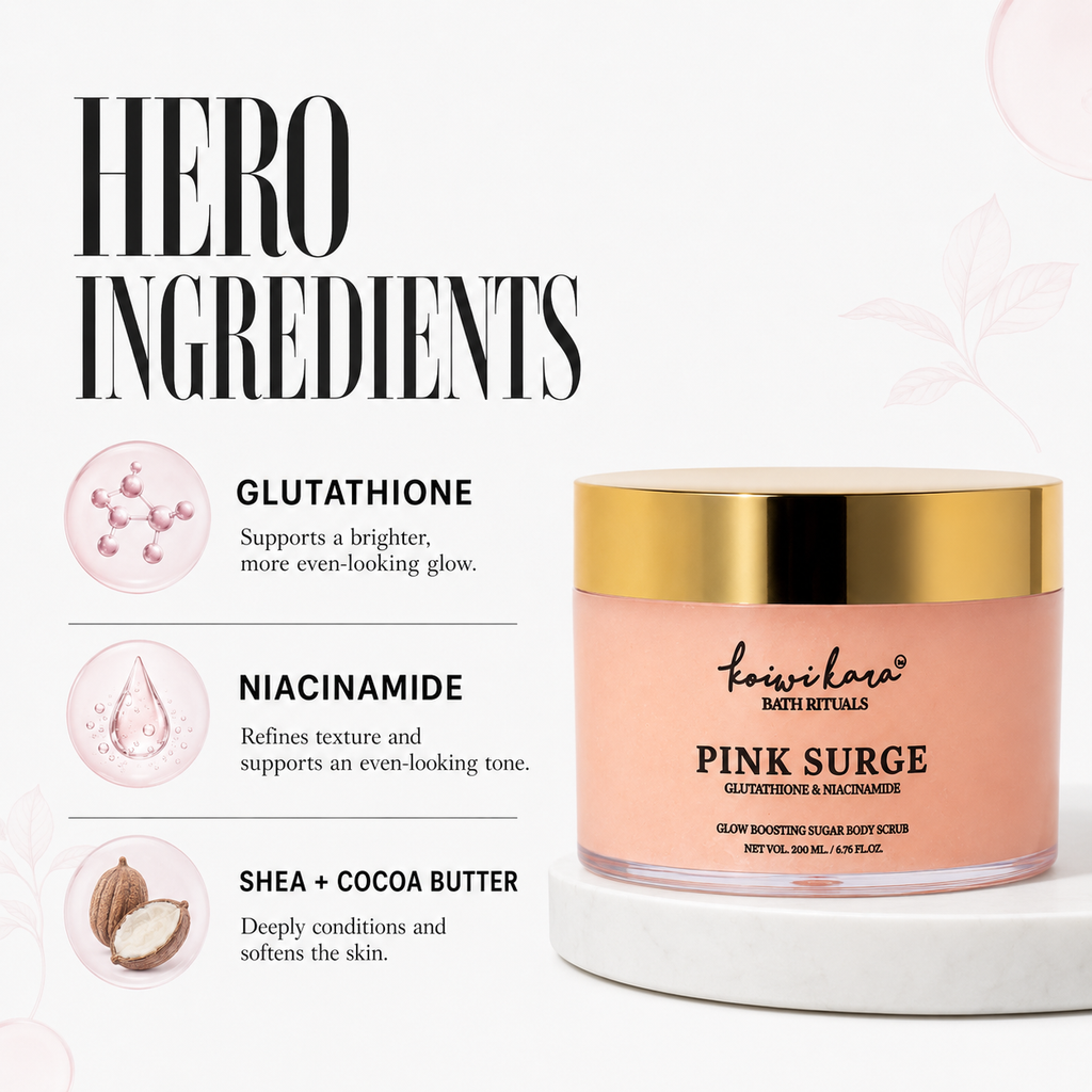 PINK SURGE – Glutathione & Niacinamide Body Scrub