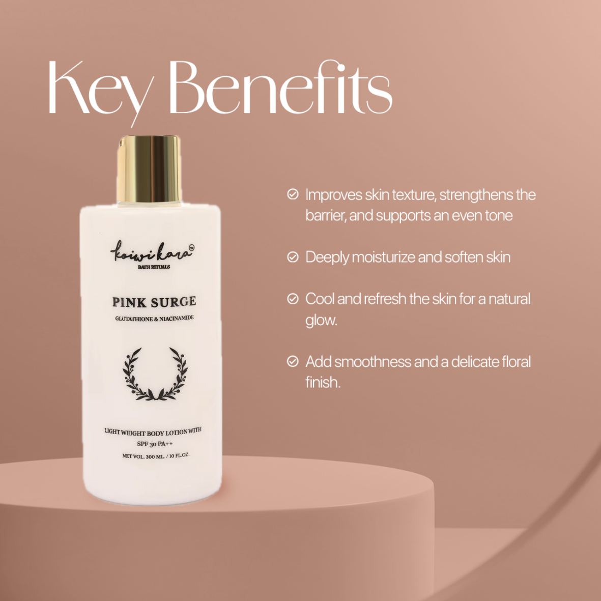 PINK SURGE – Glutathione & Niacinamide Body Lotion